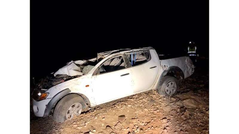 Imagen de como quedó el coche en el que viajaba el joven fallecido. Imagen de la Consejería de Seguridad y Emergencias del Cabildo de Fuerteventura.